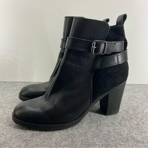 Lavorazione Artigiana Italy Super Soft Black Leather Suede Wrap Ankle BootsSize7